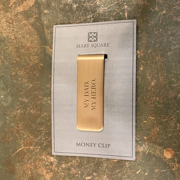 Mary Square Engraved "My Dad, My Hero" Money Clip - Picture 5 of 5